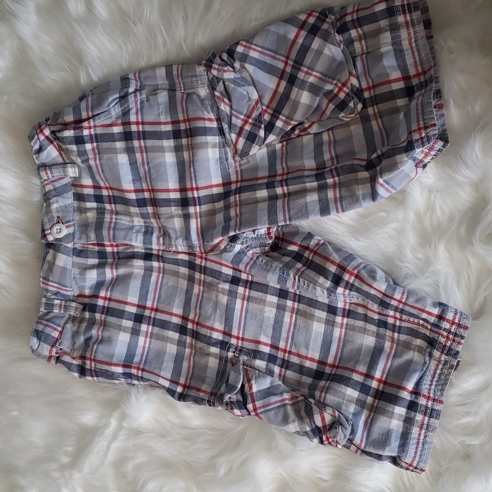 HA boys 150cm/12 cargo plaid shorts